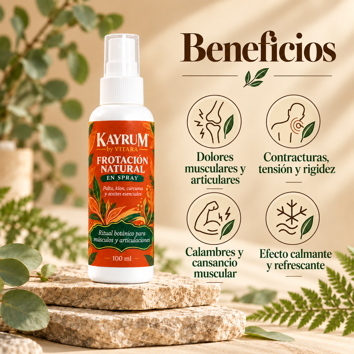 KAYRUM by VITARA  Spray de confort para Músculos y Articulaciones